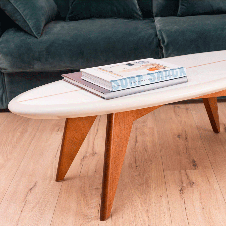 the one surfboard coffee table salty home